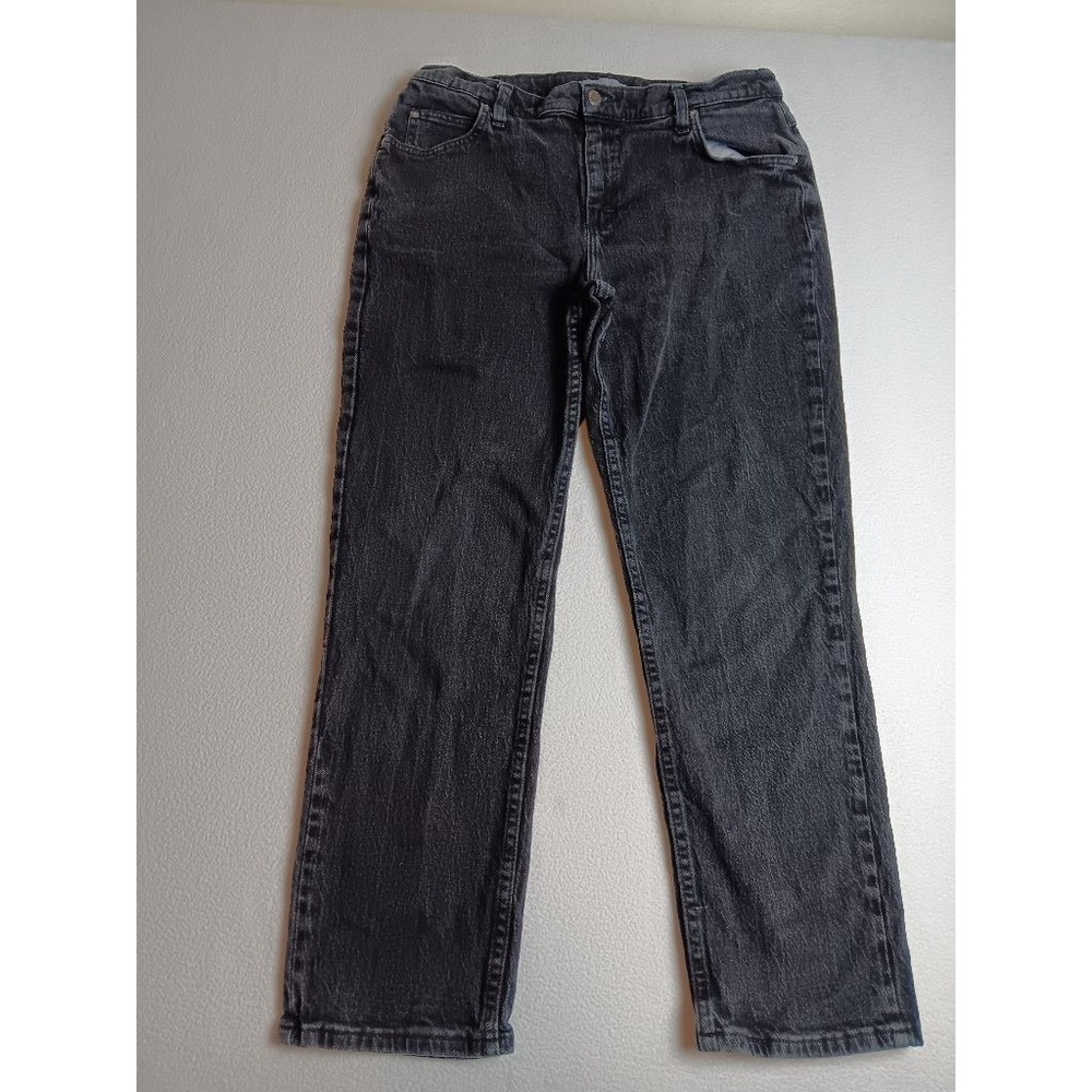 Riders by Lee Relaxed Womens Black Jeans 16P Straight Leg Cotton Stretch 130184W